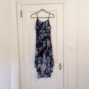 Arizona Floral High-Low Strappy Dress Size Small